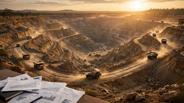 Open-pit gold mine at dusk, representing Northern Star Resources' gold portfolio