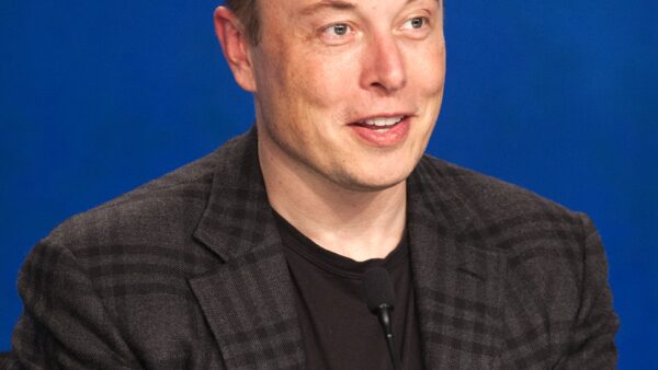 File photo: Elon Musk speaks at a press conference after the SpaceX CRS-8 launch, April 2016.