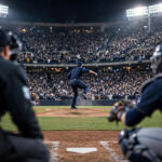 A Padres reliever delivers under the Petco Park floodlights on an October playoff night, echoing Michael King's six-out save in NLDS Game 3