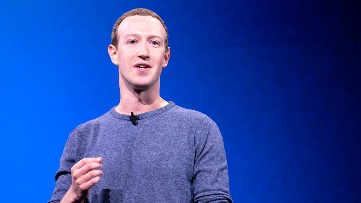Meta CEO Mark Zuckerberg speaking at Facebook's F8 developer conference.